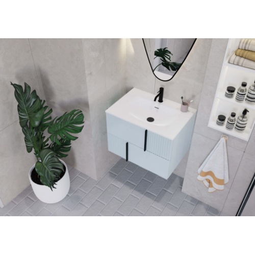 Meuble de salle de bain CANOPEE Laque Fjord satiné