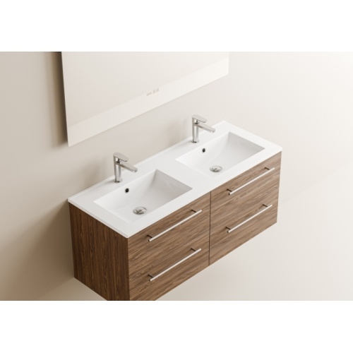 Meuble double vasque NEPTUNE Héritage Chêne 120 - Miroir Reflet Neptune 120 - Vasque - Heritage chene