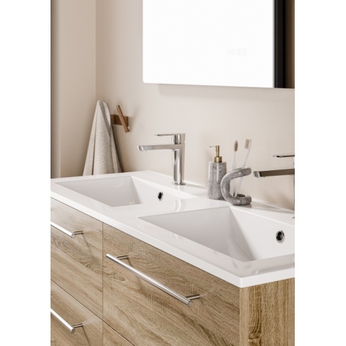 Meuble NEPTUNE Bois Clair 120 cm - Miroir Slim Neptune 120 - Cote - Bois clair