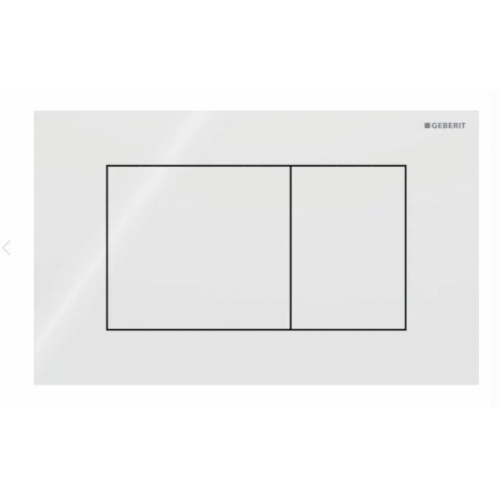 Plaque de déclenchement Geberit Sigma40 Verre Blanc