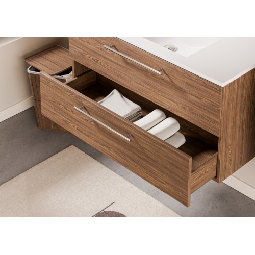 Meuble NEPTUNE Héritage Chêne 100 cm - SANS miroir Neptune 100 - Tiroir - Heritage chene