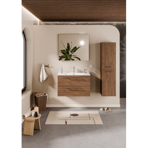 Meuble NEPTUNE Héritage Chêne 80 cm - Miroir Elégance