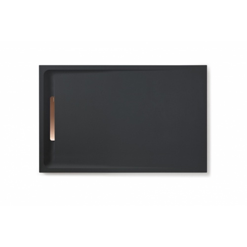 Receveur de douche ELAN Epoque Noir - Grille Cuivre - 80x120cm 
