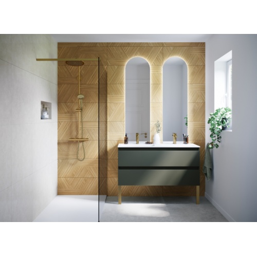 Meuble double vasque 2T RIVAGE Vert Amazonie