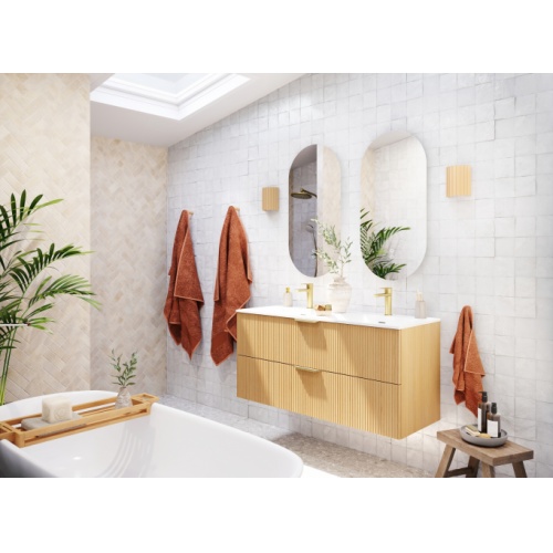 Meuble double vasque SWING Canelé Chêne Clair HD_SAVEUR_D_ETE_Swing_Canelé_rvb