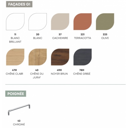 Meuble 2 tiroirs CHANGO 60cm Terracotta Coloris Chango