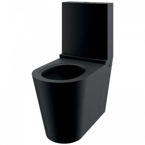 Pack WC à poser S21 en Inox Noir Mat