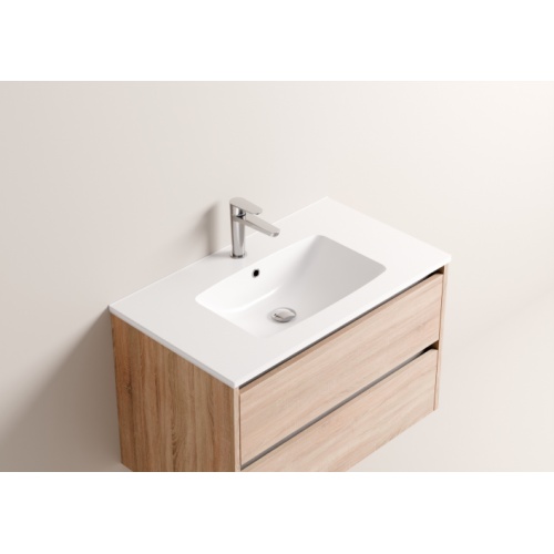 Meuble vasque JUPITER 3.0 Bois Clair 80 cm - SANS miroir Jupiter 80 - Vasque LAVA - Bois clair