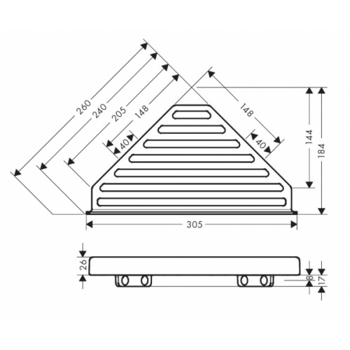 Tablette d'angle AddStoris Q Chromé 41741000_1