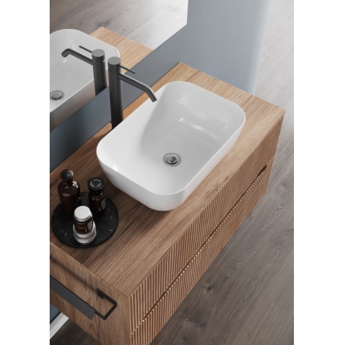 Meuble de salle de bains CIRCE Bois 90 cm - Comp. 10 Ambiente circe noce 90 particolare vasca appoggio 
