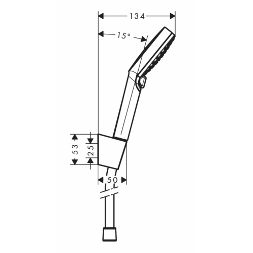 Ensemble support mural et douchette Crometta Vario EcoSmart avec flexible de douche 160cm 26 694 000_1