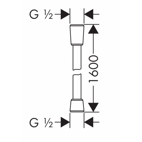 Flexible de douche Isiflex'B 1.6m 28276000* 28276000_1 Flexible de douche Isiflex'B 1.6m 28276000* 28276000_1