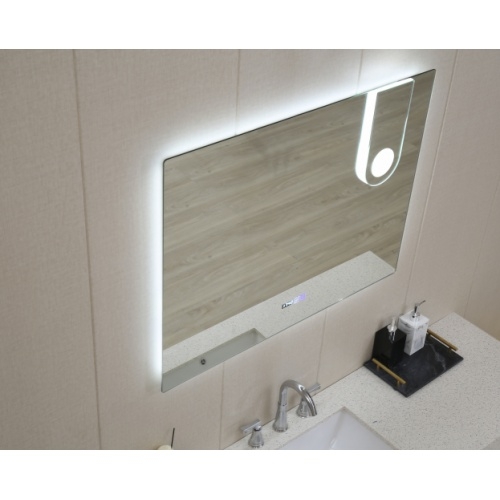 Meuble double vasque NEPTUNE Bois Clair 120cm - Miroir Elégance GS04 (2)