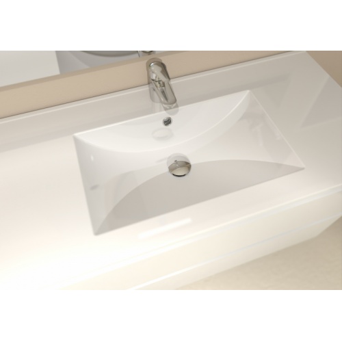 Meuble simple vasque HALO 2T 100cm Blanc Brillant H-100-2T-blanc brillant_Camera_3