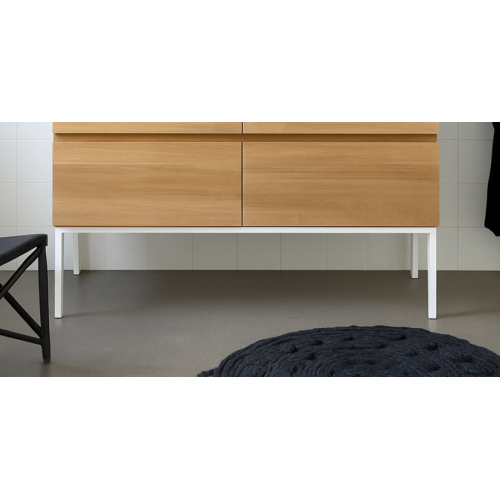 Piétement métal pour meuble STREET 120 - Blanc Mat Piétement métal pour meuble STREET 120 - Blanc Mat