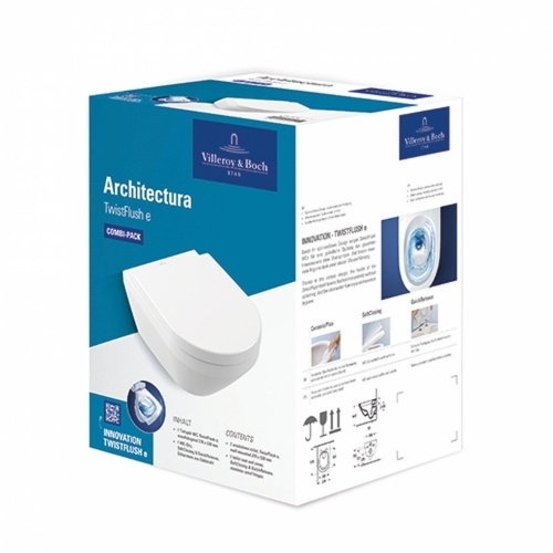 Pack WC Grohe Rapid SL + Cuvette Architectura TwistFlush + Plaque Blanche* Combipack-twistflush