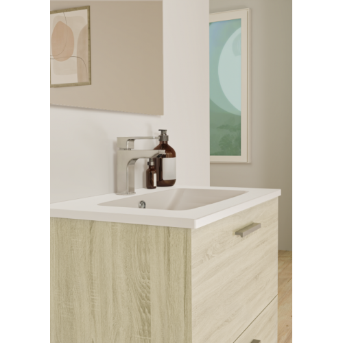 Meuble de salle de bain TIXIKIT 60 en kit - 2 tiroirs - Bois Clair TIXIT_60_TIROIRS_BOIS_VERTICAL