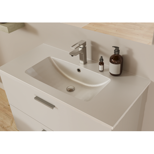 Meuble de salle de bain TIXIKIT 80 en kit - 2 tiroirs - Blanc Brillant TIXIT_80_TIROIRS_BLANC_VASQUE