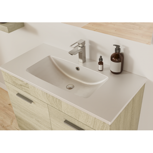 Meuble de salle de bain TIXIKIT 80 en kit - 2 portes - Bois Clair TIXIT_80_PORTES_BOIS_CLAIR_VASQUE