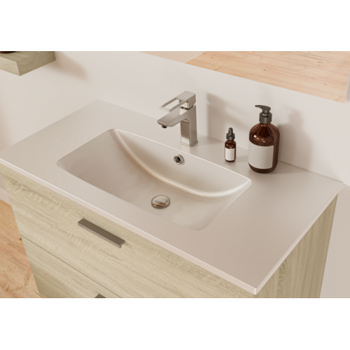 Meuble de salle de bain TIXIKIT 80 en kit - 2 tiroirs - Bois Clair TIXIT_80_TIROIRS_BOIS_CLAIR_VASQUE