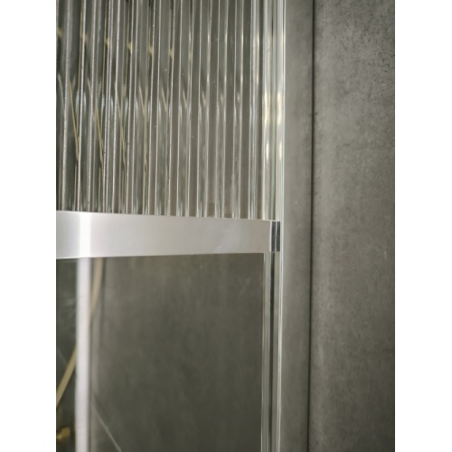 Paroi de Douche Fixe ART DECO - Verre en Relief & Profilé Nickel Brossé - L120cm ART DECO Inox (3) Paroi de Douche Fixe ART DECO - Verre en Relief & Profilé Nickel Brossé - L120cm ART DECO Inox (3)