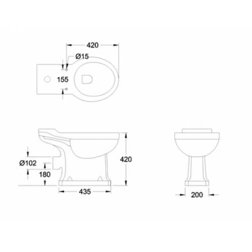 Cuvette standard rétro Burlington P5 P5