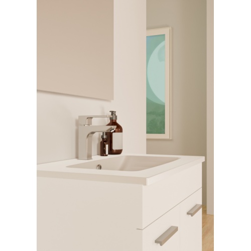 Meuble de salle de bain MINAO 60 en kit - 2 portes - Blanc Brillant TIXIT_60_PORTES_BLANC_VERTICAL