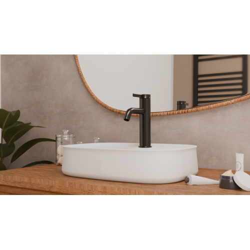 Vasque à poser SQUARE 55x38cm Blanc brillant VASQUE 2 GRIS CLAIR - SANITAIRE - VUE CÔTÉ Vasque à poser SQUARE 55x38cm Blanc brillant VASQUE 2 GRIS CLAIR - SANITAIRE - VUE CÔTÉ