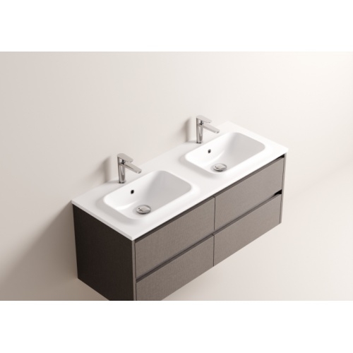 Meuble vasque JUPITER 3.0 Tissé Gris 120 cm - Plan Dune - Miroir Reflet Jupiter 120 - Vasque DUNE - Gris tisse Meuble vasque JUPITER 3.0 Tissé Gris 120 cm - Plan Dune - Miroir Reflet Jupiter 120 - Vasque DUNE - Gris tisse