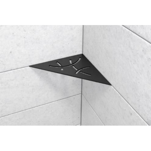 Tablette d'angle murale SHELF-S1 CURVE alu Noir graphite mat SES1D6MGS