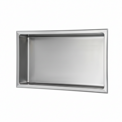 Niche murale de douche, étagère encastrable douche acier Inox Brossé - 30x60cm 00-NICHE ACIER