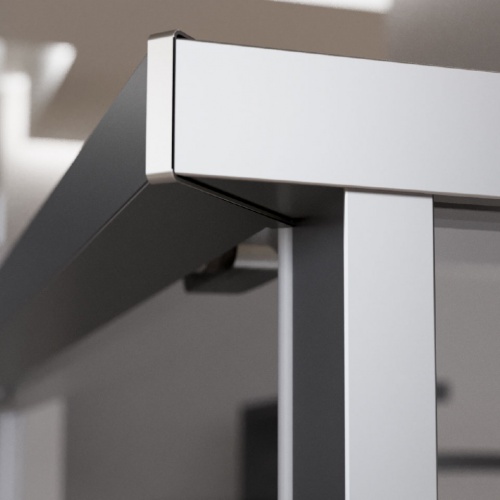 Paroi de douche d'angle coulissante RIGA 2P+F - Or brossé - 99cm - Droite RIGA Profil 45°