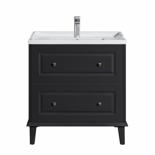 Meuble de salle de bain RETRO 80cm Noir mat RETRO Matt Black-01 Meuble de salle de bain RETRO 80cm Noir mat RETRO Matt Black-01