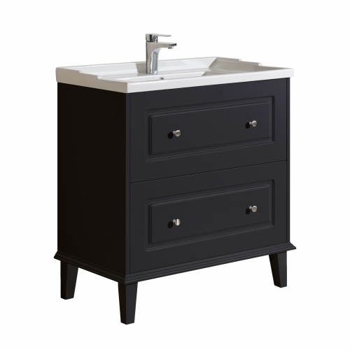 Meuble de salle de bain RETRO 80cm Noir mat RETRO Matt Black-02 Meuble de salle de bain RETRO 80cm Noir mat RETRO Matt Black-02