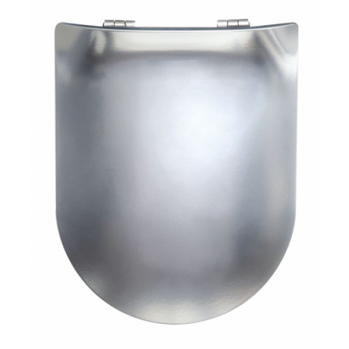 Abattant WOOD Slim Reflet Chrome Brillant - Descente Manuelle