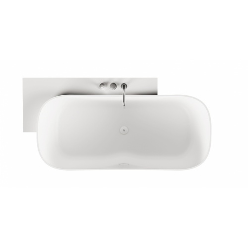 Baignoire SHIP Angle à Gauche avec meuble - 160x70cm - Blanc Mat - Natural Air avec Robinetterie Chromé SHIP-Gauche