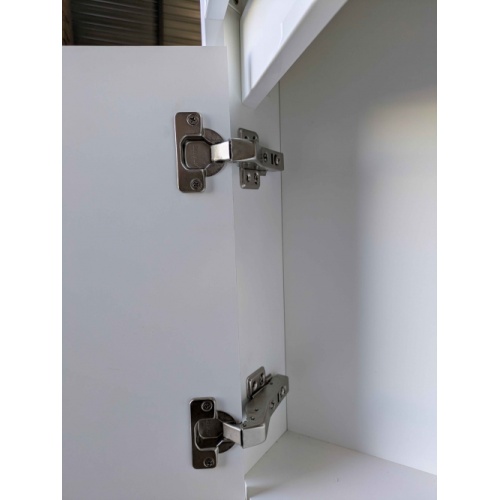 Meuble lave-mains d'angle ANGLEO Blanc Brillant CHARNIERES DROITES