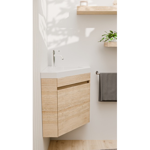 Meuble lave-mains d'angle ANGLEO Bois Clair ANGLEO_BOIS CLAIR_VERTICAL