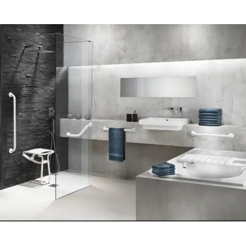 Barre d'appui coudée 135 degré 740mm 049270 * Pellet