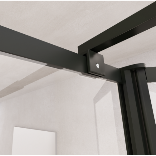 Paroi de douche LOFT BLACK 80 cm + Volet pivotant LOFT battant détail 3