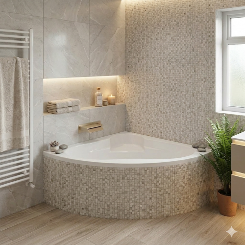 Pack baignoire d'angle VENUS 140x140 avec tablier VENUS ss Tab Amb Pack baignoire d'angle VENUS 140x140 avec tablier VENUS ss Tab Amb