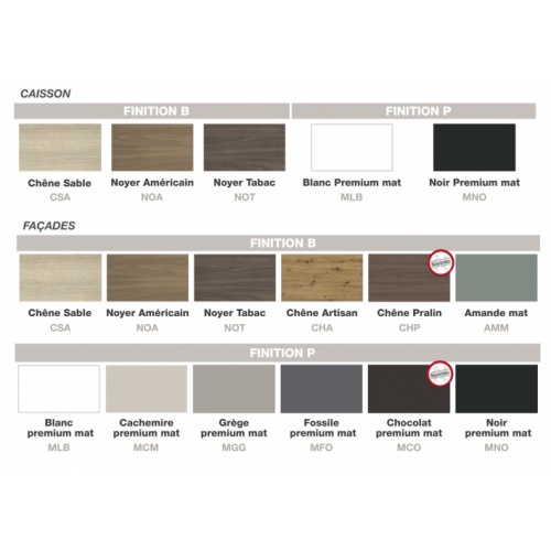 Meuble de salle de bains MONTANA Cachemire et Noyer Americain Coloris MONTANA