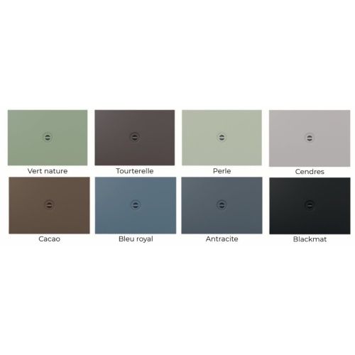 Receveur de douche en céramique SOLODUE recoupable 80x90cm Blanc mat Soludue Coloris