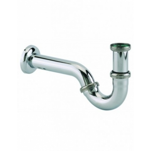 Siphon tube de lavabo, réglable, avec sortie murale et rosace - laiton chromé Siphon tube de lavabo, réglable, avec sortie murale et rosace - laiton chromé