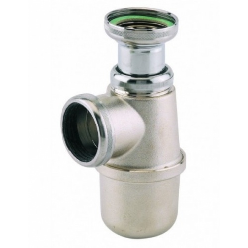 Siphon pour évier, réglable de 50 à 100 mm, sortie D.40 mm, NF, nickel mat Siphon pour évier, réglable de 50 à 100 mm, sortie D.40 mm, NF, nickel mat