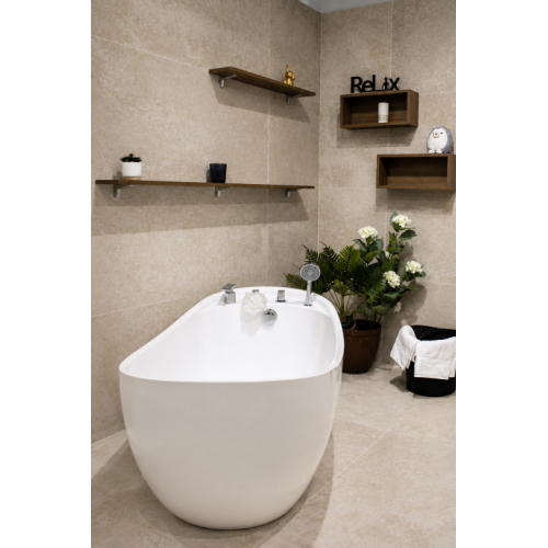 Baignoire ilot autoportante BALI, avec robinetterie intégrée, 170x75 Baignoire ilot autoportante BALI, avec robinetterie intégrée, 170x75