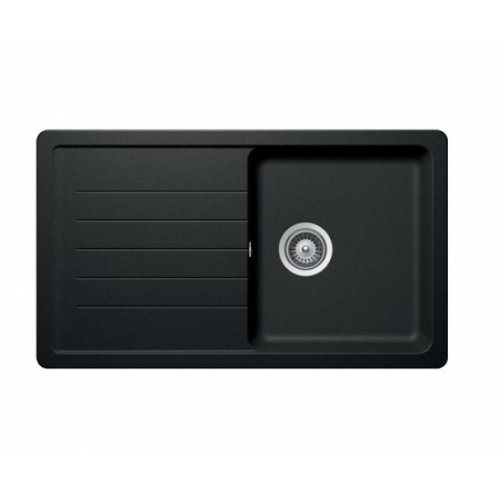 Évier à encastrer PICANIA – 1 bac avec égouttoir – Cristalite Nero evier-picania-ev0006-860x500-mm-nero