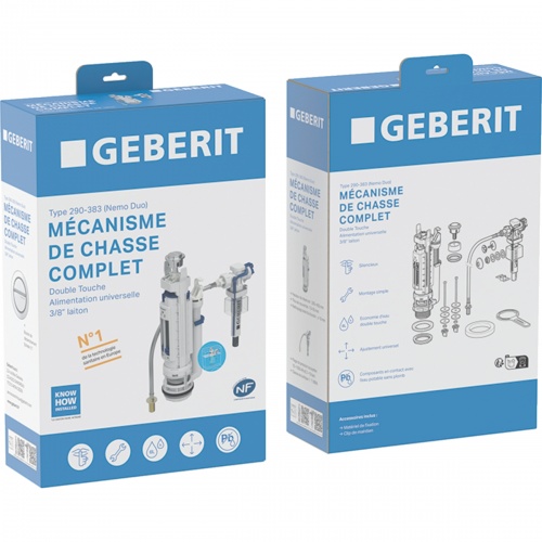 Mécanisme de chasse complet Geberit type 290-380, double touche 283 304 21 2 Mécanisme de chasse complet GEBERIT (1)