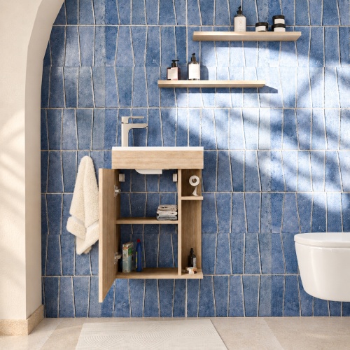 Meuble Lave-mains SMART 2.0 Bois Clair SMART_BOIS CLAIR_PORTE OUVERTE_FACE Meuble Lave-mains SMART 2.0 Bois Clair SMART_BOIS CLAIR_PORTE OUVERTE_FACE