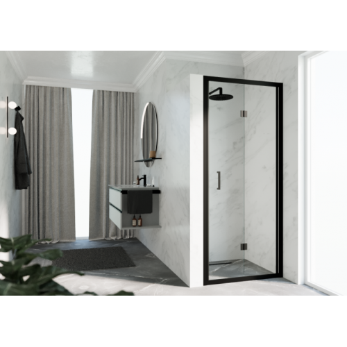 Paroi de douche pliante ZEPHYROS 2.0 S Transparent - Noir Mat - 70cm ZEPHYROS 2 0S 1H (2)